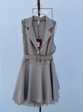 ROCHII - Rochie Stil Salopeta Nairobi2 - Bej