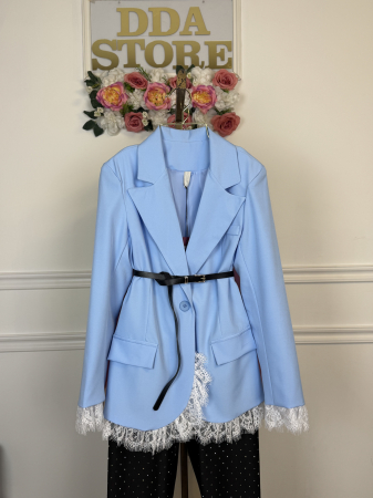 NOUTATI !!! - Sacou Cu Dantelă-bleo