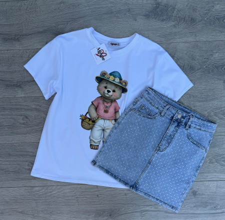 SETURI - Set Fusta Skinny și Tricou 7748