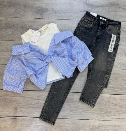 SETURI - Set Dama Cămașă și blugi Skinny Y01