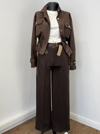 COMPLEURI - Set Dama Jacheta și Pantaloni Hugo - Maro