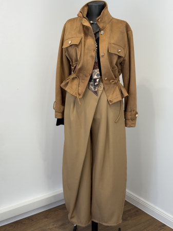 COMPLEURI - Set Dama Jacheta și Pantaloni Massimo maro