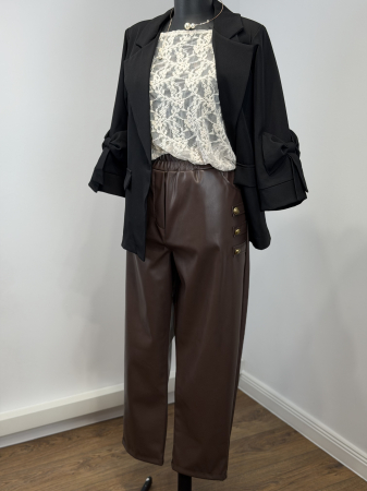 COMPLEURI - Set Sacou și Pantaloni piele-eco Monaco