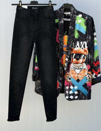 NOUTATI !!! - Set Dama Sacou , Tricou , Blugi STP02