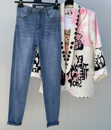 NOUTATI !!! - Set Dama Sacou , Tricou , Blugi STP06