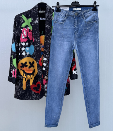 NOUTATI !!! - Set Dama Sacou , Tricou , Blugi STP20