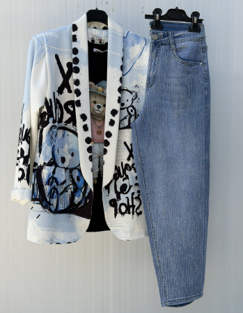 SETURI - Set Dama Sacou , Tricou , Blugi STP15