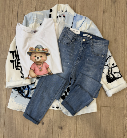 NOUTATI !!! - Set Dama Sacou , Tricou , Blugi STP15