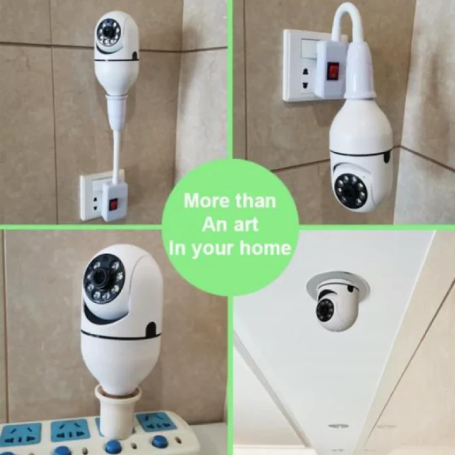 Cameră de supraveghere Wi-Fi Smart Bulb tip bec, rezoluție HD 1080P, unghi 360°, senzor de mișcare, iluminat inteligent, audio bidirecțional, control prin aplicație Android/iOS [5]