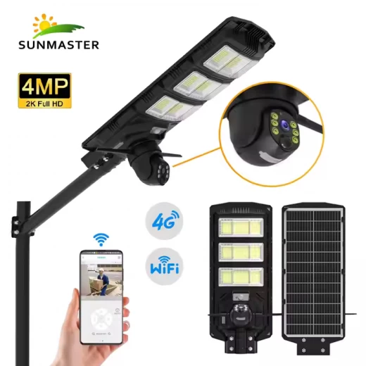 Lampa Solară 3000W cu Cameră de Supraveghere Încorporată, WiFi/4G, 105 x 24 cm. [2]