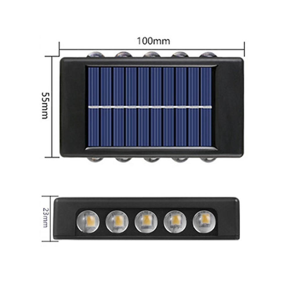 Lampa solara cu 10 LED, cu lumini bidirectionale, rezistente la apa [3]
