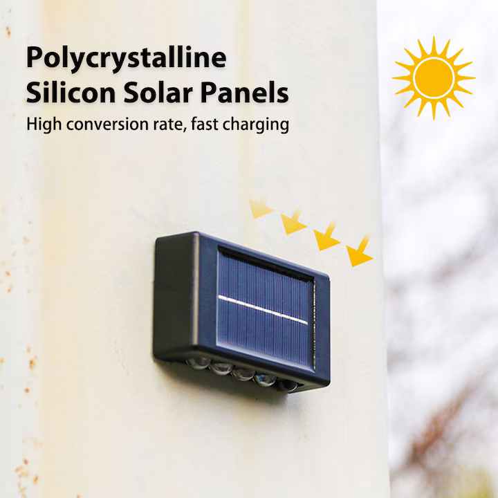 Lampa solara cu 10 LED, cu lumini bidirectionale, rezistente la apa [4]