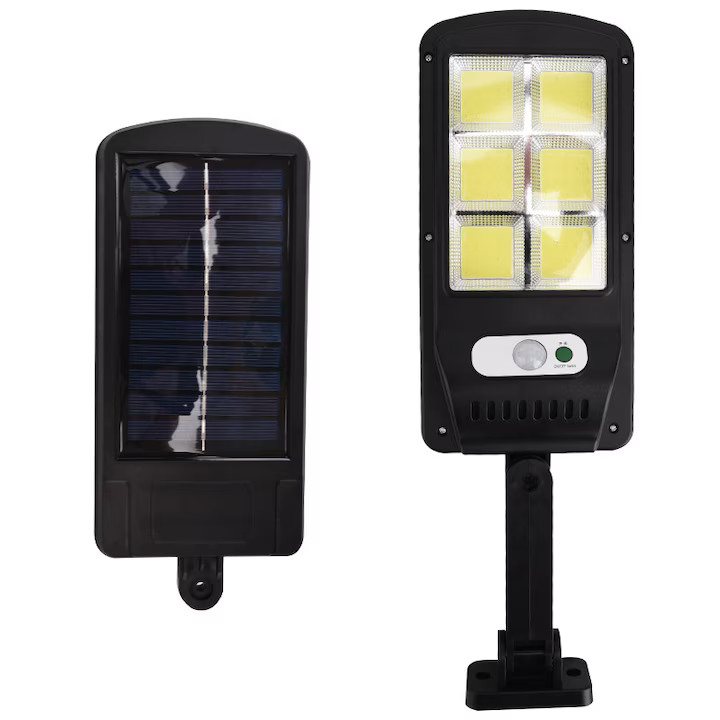 Lampa solara stradala MRG M-6035, 120 LED, Incarcare solara, Negru [3]