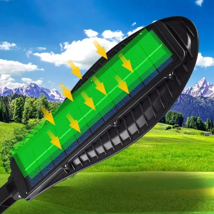 Lampa Stradala cu Incarcare Solara, LED, 2200 W, Negru, Model W788A-5 [3]