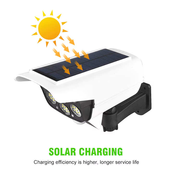 Lampa tip camera falsa cu panou solar si senzor de miscare, 77 x LED, telecomanda, 3 moduri de iluminare, JF-2178 [3]
