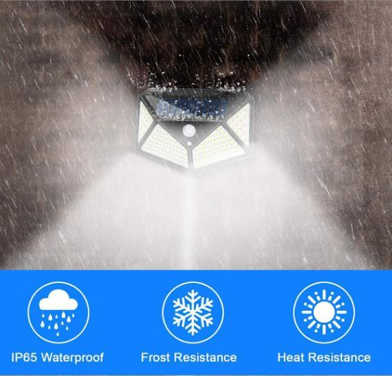 Set 3 Lămpi Solare cu 100 LED-uri și Senzor de Mișcare pentru Exterior [5]