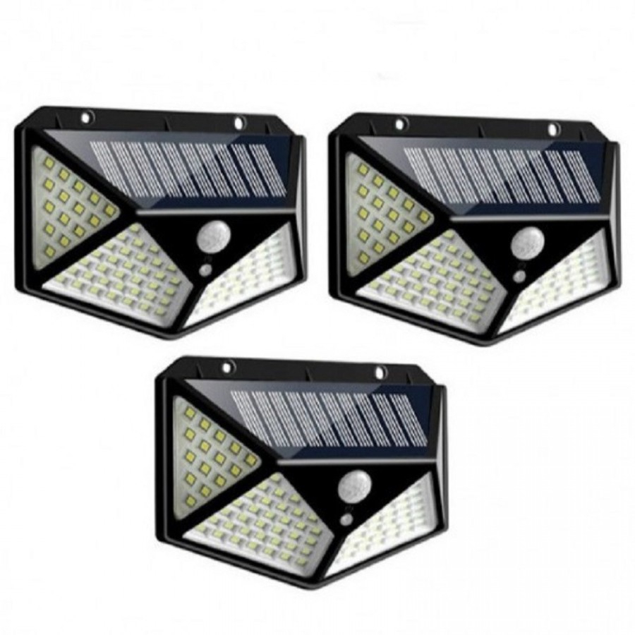 Set 3 Lămpi Solare cu 100 LED-uri și Senzor de Mișcare pentru Exterior [1]