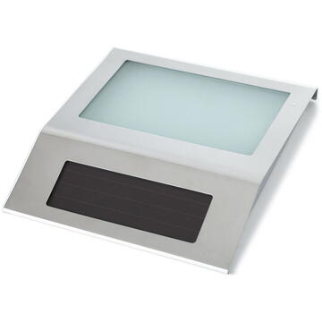 Lampa LED De Exterior cu Numar Casa, Inox, Incarcare Solara, Cu Baterie Reincarcabila Inclusa, Pornire Oprire Automata, 3 x Numere 0-9,1 x Litere Mici a-h, 19x18.5x5 cm [7]