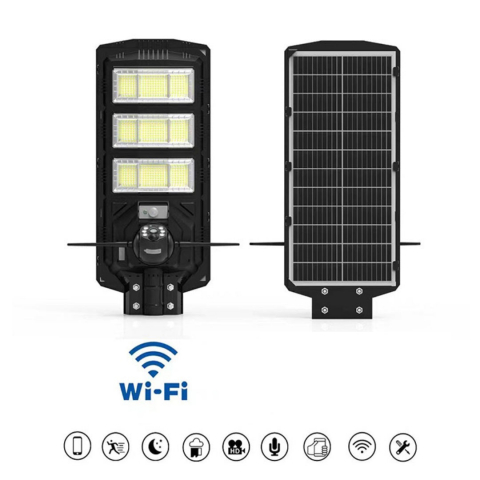 Lampa Solară 3000W cu Cameră de Supraveghere Încorporată, WiFi/4G, 105 x 24 cm. [2]