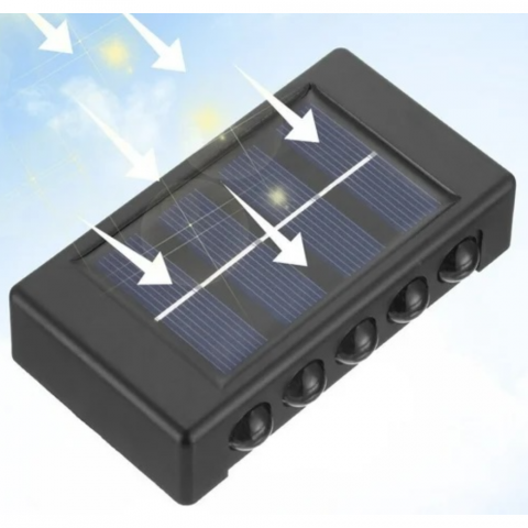 Lampa solara cu 10 LED, cu lumini bidirectionale, rezistente la apa [8]