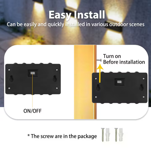 Lampa solara cu 10 LED, cu lumini bidirectionale, rezistente la apa [6]