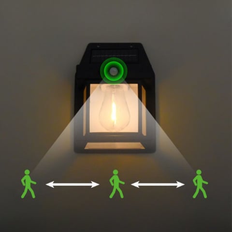 Lampa solara perete LED JF888, senzor miscare, 40W [4]