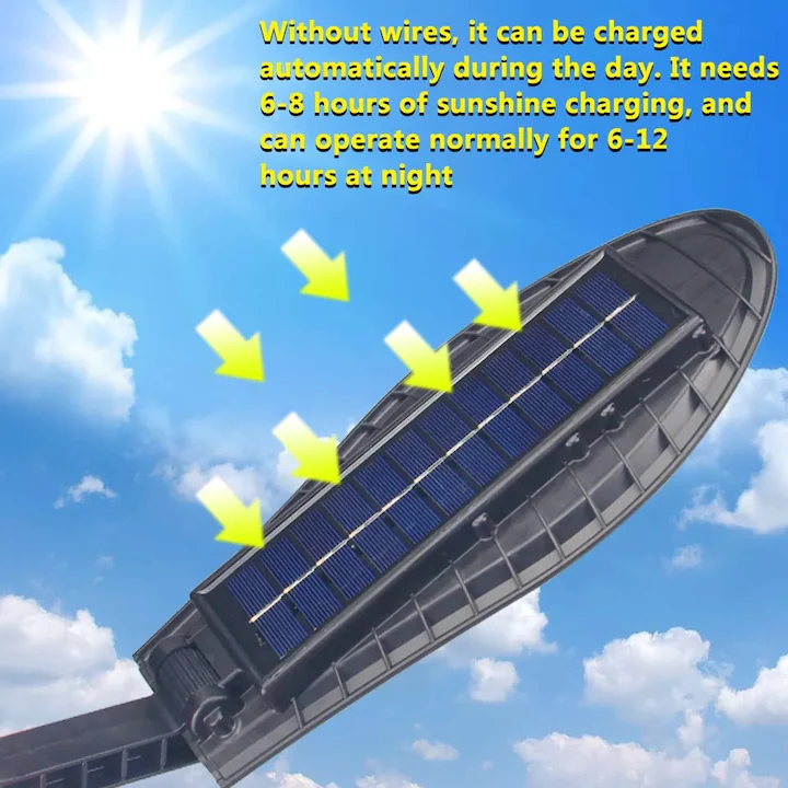 Lampa Stradala cu Incarcare Solara, LED, 2000W, Negru, Model W788A-4 [3]