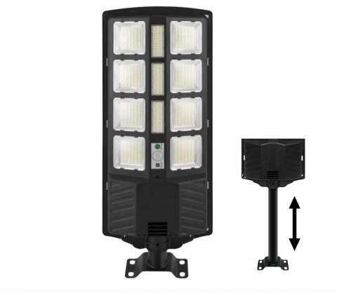 Lampi led si proiectoare solare - Lampa stradala solara integrata cu telecomanda, Putere - 2800 W, culoare negru