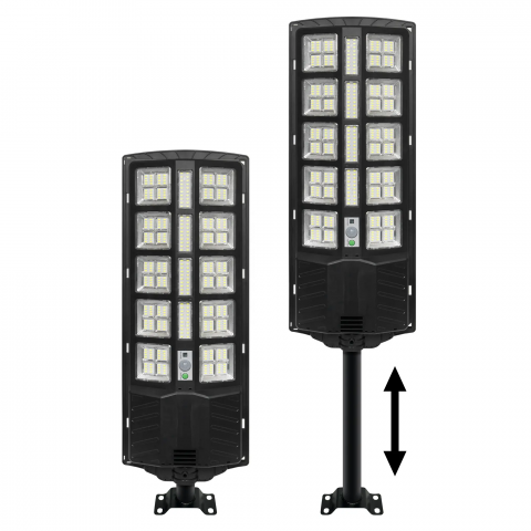Lampi led si proiectoare solare - Lampa stradala solara integrata cu telecomanda, Putere - 3000W, culoare negru