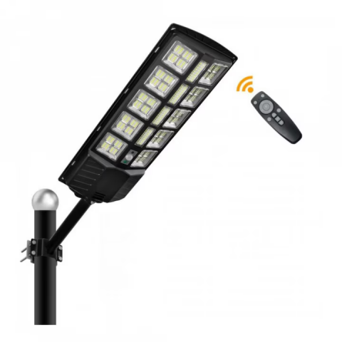 Lampa stradala solara integrata cu telecomanda, Putere - 3000W, culoare negru [1]