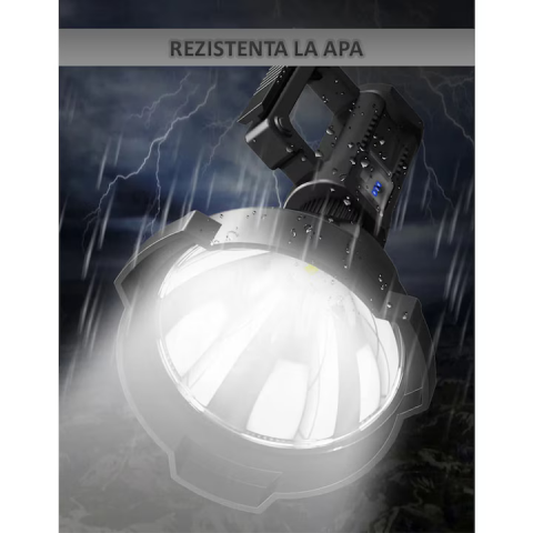 Lanterna LED portabila cu trepied, functie de Powerbank, incarcare USB, 4 moduri de iluminare, Waterproof [13]