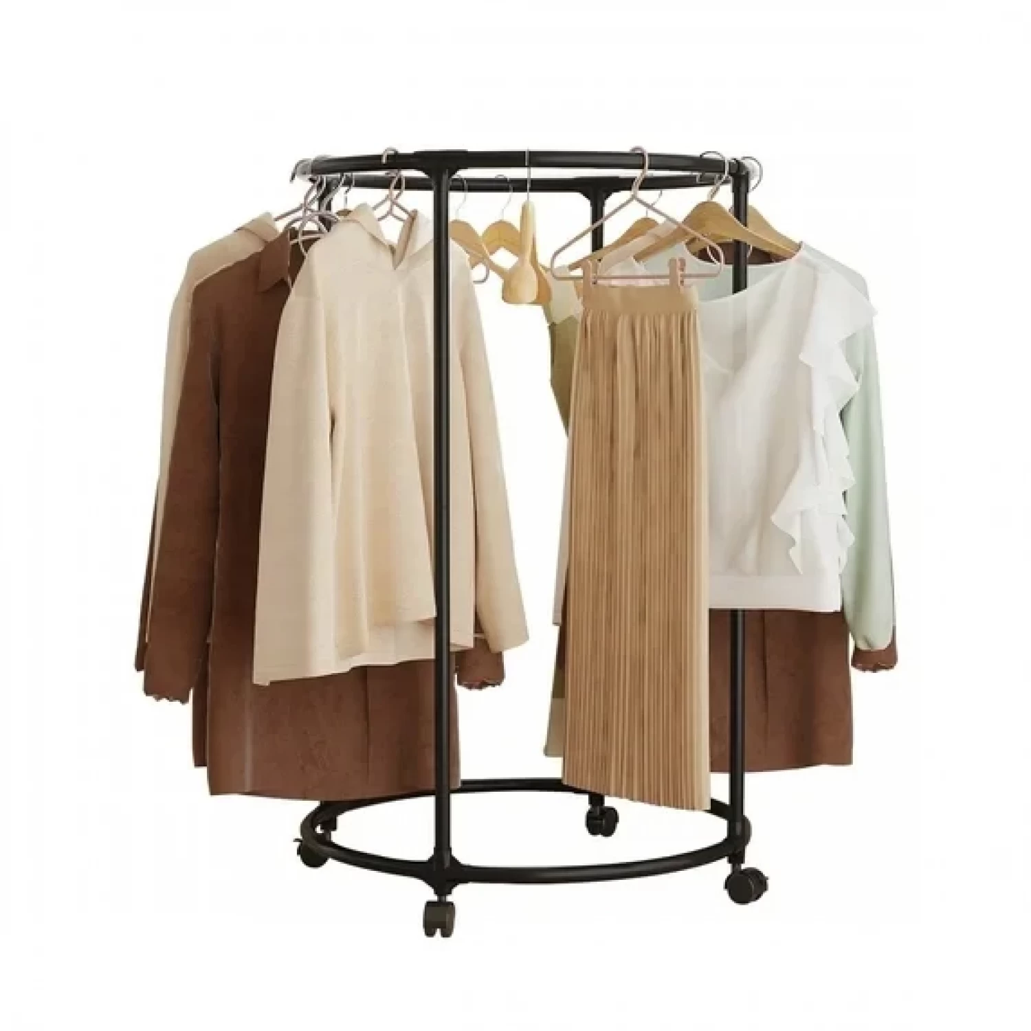 Rafturi, Organizatoare si Suporturi - https://www.deals21.ro/continut/produse/664/1500/suport-rotund-pentru-haine-cu-roti-bara-130-cm-capacitate-30-kg-otel-inoxidabil-cromat-design-modern-negru_4709.webp