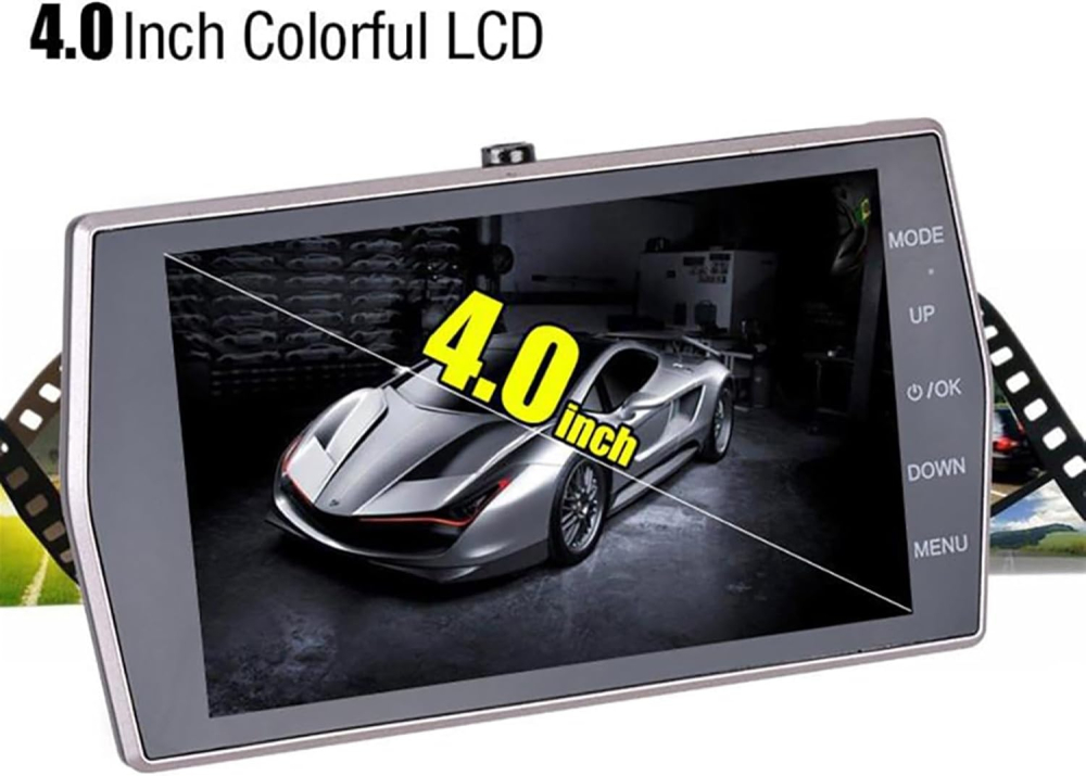 Cameră auto DVR Full HD 1080p, înregistrare video cu vedere nocturnă, funcție cameră spate inclusă [2]