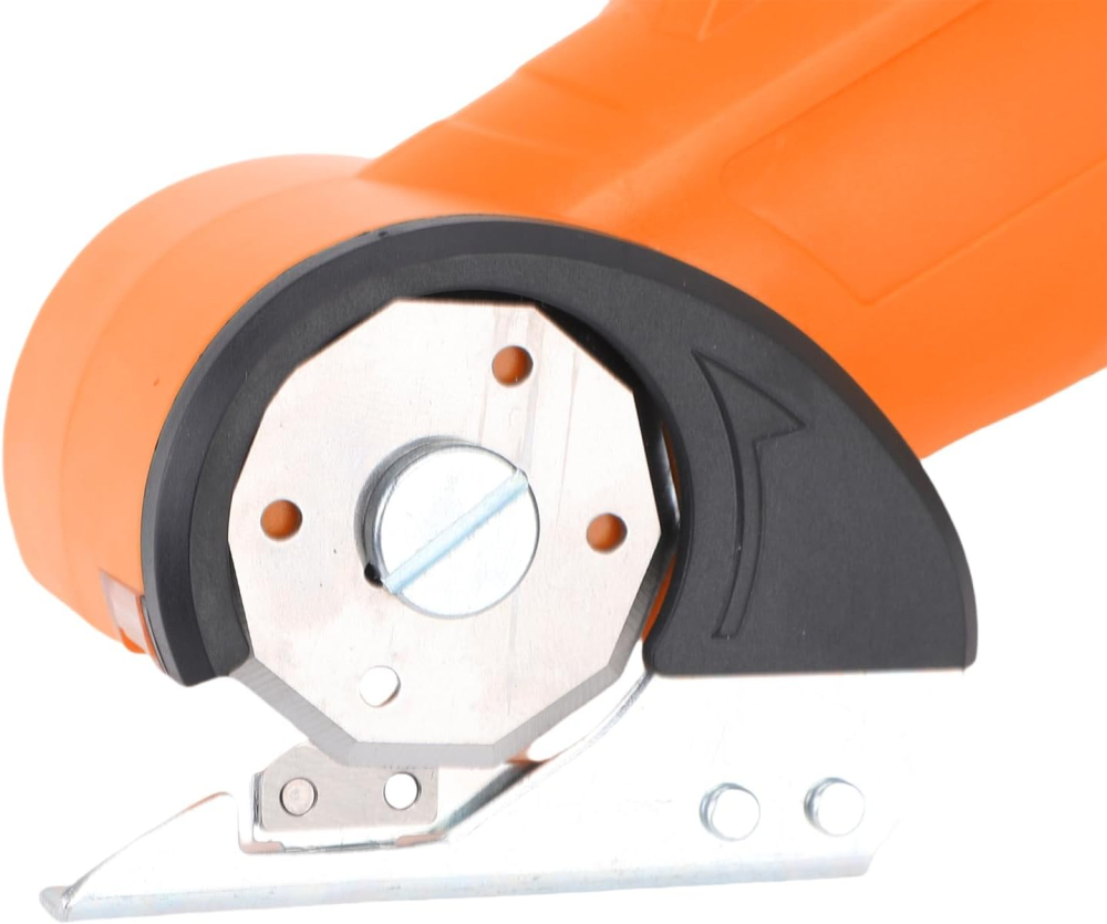 Foarfecă Electrică Reîncărcabilă fără Fir, Tăietor Rotativ de Precizie, pentru Țesături, Piele și Carton, Tăiere Rapidă și Eficientă, Design Compact Ergonomic, Culoare Portocaliu [6]