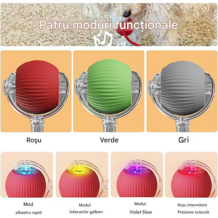 Jucărie Smart pentru Pisici Adulte, Interactivă, Plastic Durabil, Dimensiuni 9x10,2x5,8 cm, Potrivită pentru Toate Taliile, Design Compact în Culori Multiple [12]