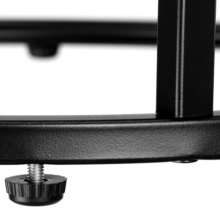 Măsuță Cafea 2-în-1, Blat Aspect Marmură Neagră, Cadru din Oțel Negru Mat, Dimensiuni 53x43 cm, Suportă până la 30 kg, Mese Suprapuse cu Design Modern și Compact [5]