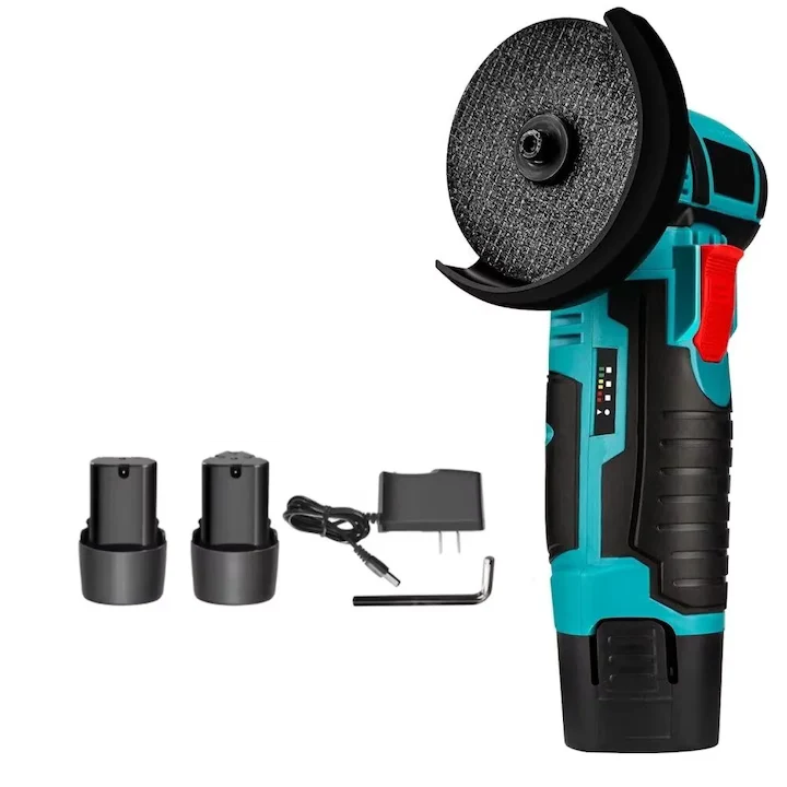 Mini polizor unghiular portabil 48V 2Ah, 19.500 RPM, 5 discuri de tăiere incluse, 2 acumulatori [2]