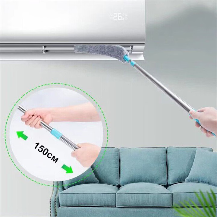 Mop flexibil multifuncțional, lavetă microfibră 40 x 8,5 cm, mâner telescopic 106–150 cm, construcție metal și plastic [5]