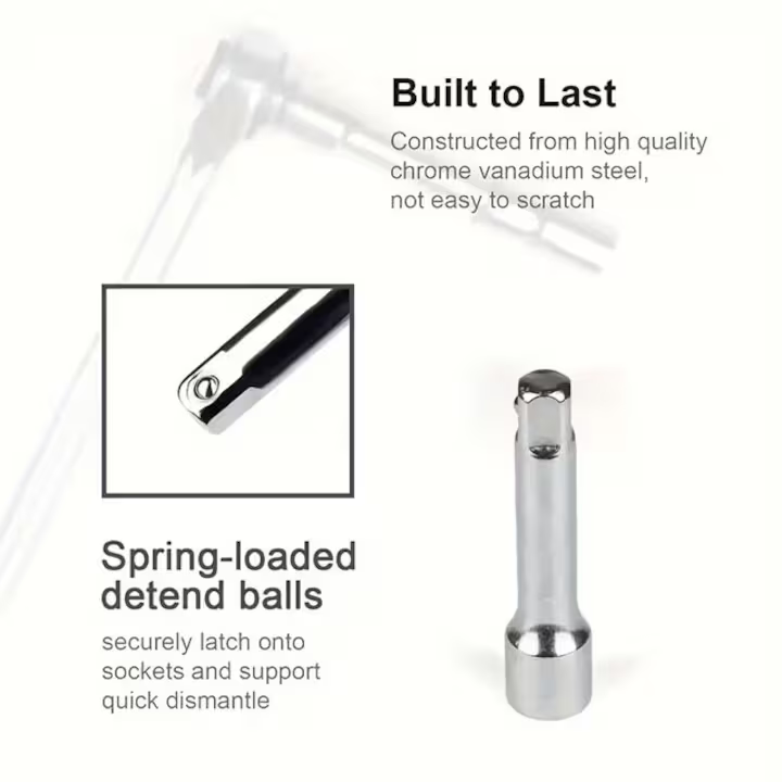 Set Chei cu Clichet 40 Bucăți, Oțel Carbon de Înaltă Calitate, Finisaj Argintiu Rezistent și Durabil, Mecanism Precise pentru Lucrări Diverse, Ușor de Transportat și Depozitat [4]