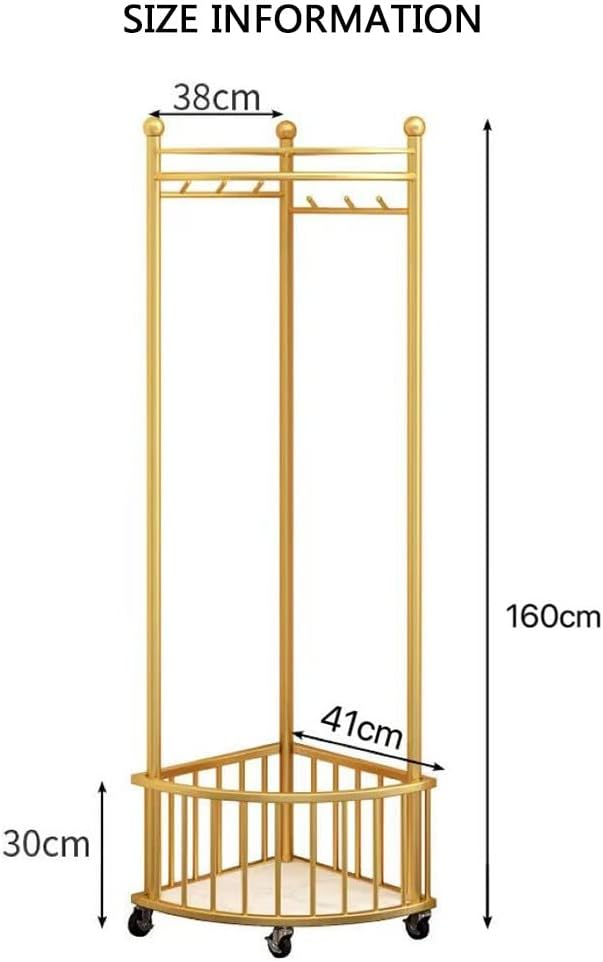Suport Colț pentru Haine, Organizator cu Raft pentru Pantofi și Șină Independentă, Dimensiuni 30x41x160 cm, Ideal pentru Spații Mici, Asamblare Ușoară și Structură Stabilă [2]