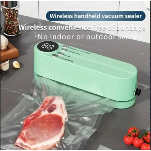 Aparat de Vidat Portabil 36V, Alimentare USB, Display Digital LED, Funcții de Sigilare Automată, Vidare și Conservare, Construcție din ABS Durabil, Design Compact și Ușor de Depozitat [7]