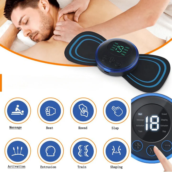 Aparat masaj cervical electric portabil, 8 programe integrate, tehnologie electromagnetică [4]