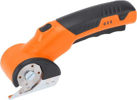 Scule Electrice si Unelte - Foarfecă Electrică Reîncărcabilă fără Fir, Tăietor Rotativ de Precizie, pentru Țesături, Piele și Carton, Tăiere Rapidă și Eficientă, Design Compact Ergonomic, Culoare Portocaliu