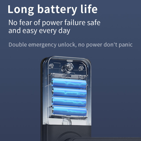 Încuietoare Inteligentă WiFi pentru Ușă, Deblocare prin Amprentă Biometrică, Parolă și Card RFID, Control prin Aplicație cu Stocare Cloud, Compatibilă cu Uși din Lemn, Design Modern și Sigur [8]