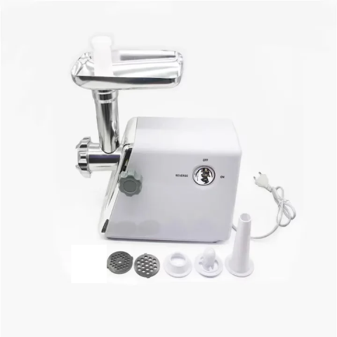 Mașină Profesională de Tocat Carne 3000W, Producție 120 kg/oră, 2 Discuri Tăiere, Sistem Reverse, Aluminiu + ABS, Argintiu [2]