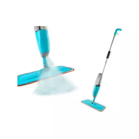 Mop plat 2 în 1, rezervor transparent cu pulverizare spray, cap microfibră reutilizabil, coadă din aluminiu [1]