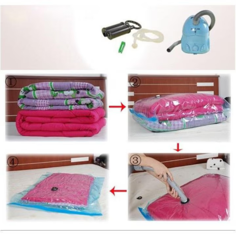 Sac reutilizabili 80x110 cm, pentru depozitare haine și textile, protecție împotriva prafului, umezelii și insectelor [3]