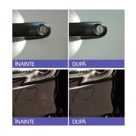 Soluție Profesională pentru Îndepărtarea Zgârieturilor Auto, Efect Vizibil în 20 Secunde, Compatibilă cu Toate Tipurile de Vopsea, Aplicare Ușoară, Include Burete Aplicator [3]