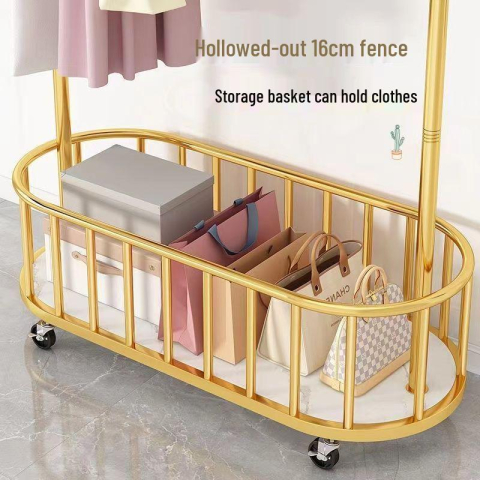 Suport Mobil de podea pentru Haine, 80 cm, Design Lux Ușor cu Roți, Structură Stabilă pentru Organizarea Hainelor și Pălăriilor, Ideal pentru Dormitor și Spații Moderne [5]