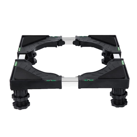 Casa si Bucatarie - Suport Universal Ajustabil pentru Frigider și Electrocasnice, Capacitate până la 180 kg, Structură Rezistentă și Stabilă, Reglabil pentru Dimensiuni Variabile, Culoare Neagră